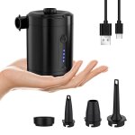 Gonfleur electrique6000mah gonfleur matelas gonflable rechargeablemini pompe � air electrique avec 4 ...