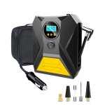 Gonfleur pneus voiture 12v compresseur � air portatif avec fonction m�moire 3 adaptateurs de buses gonflage ...