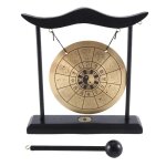 Gong de bureau - gong en laiton feng shui ornement de bureau avec support et maillet d�coration dint�rieur ...