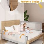 Gonice barrière de lit bébé barrière de protection pliable stable durable dimensions de couverture : ... Gonice barrière de lit bébé barrière de protection pliable stable durable dimensions de couverture : ...
