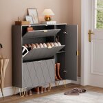 Goobuy armoire à chaussure inclinable meuble à chaussure rangement chaussure etagère caché et cabinet ... Goobuy armoire à chaussure inclinable meuble à chaussure rangement chaussure etagère caché et cabinet ...