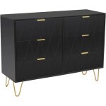 Goobuy commode avec 6 tiroirs meuble de rangement chambre enfant / adulte 100 x 34 x 73cm style scandinave ... Goobuy commode avec 6 tiroirs meuble de rangement chambre enfant / adulte 100 x 34 x 73cm style scandinave ...