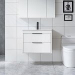 Goobuy meuble sous lavabo suspendu 60cm avec lavabo en céramique robinet 2 tiroirs style ligne scandinave ... Goobuy meuble sous lavabo suspendu 60cm avec lavabo en céramique robinet 2 tiroirs style ligne scandinave ...