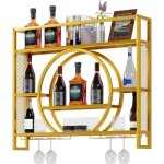 Goobuy porte - verre  vin en mtal 100cm porte bouteille mural casier  vin avec lumire range bouteille ...