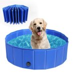 Gopetee piscine pour chien bassin en pvc l 120�30cm piscine pliable pour chiens et chatsbassin pour enfants ...