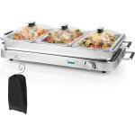 Goplus 2 - en - 1 chauffe - plat �lectrique de nourriture avec 3 couvercles transparents et 8 plateaux ...