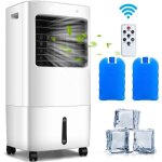 Goplus 20l climatiseur mobile 3 - en - 1 sans �vacuation - 3 modes 4 vitesses 10m / s max2 blocs de glaceminut ...