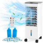 Goplus 28l climatiseur mobile sans �vacuation - 3 vitesses 2 blocs de glaceminuterie 12h - avec t�l�commande ...