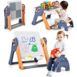 Goplus 6 en 1 table enfant3 ans + et chaise - tableau enfant pliable - multi - activit�s avec tableau ...