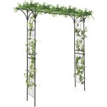 Goplus arche de jardin en fer forg� 205 cm pour diverses plantes grimpantes pour c�r�monie mariage jardin ...