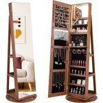 Goplus armoire à bijoux avec miroir pleine longueur rotative 360° avec lumière led 3 couleurs - miroir ... Goplus armoire à bijoux avec miroir pleine longueur rotative 360° avec lumière led 3 couleurs - miroir ...