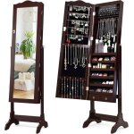 Goplus armoire  bijoux sur pied avec miroirmeuble  bijoux de dessus d?arc avec 14 lumires led6 tagres ...