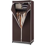 Goplus armoire penderie en non - tiss rangement de vtement placard de rangement caf