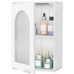 Goplus armoire à pharmacie pour salle de bain avec porte en verre trempé canne Étagère réglable pour ... Goplus armoire à pharmacie pour salle de bain avec porte en verre trempé canne Étagère réglable pour ...