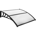 Goplus auvent de porte d?entr�e avec support r�sistance et surface sans couture panneau double couche ...