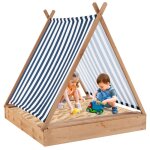 Goplus bac à sable pour enfants 1 an + en bois de sapin avec auvent amovible 2 bancs maison de jeu extérieure ... Goplus bac à sable pour enfants 1 an + en bois de sapin avec auvent amovible 2 bancs maison de jeu extérieure ...