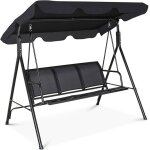 Goplus balancelle de jardin 3 places 170x120x153cmavec auvent rglableswing de jardin tissu en textilne ...