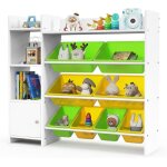 Goplusbibliothqueenfants4niveauxavec8bacs / tagres / armoire - meublederangementpolyvalent ...
