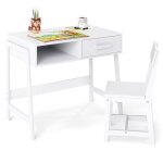 Goplus bureau enfant 3 ans + avec chaise - 85x48x70cm - ensemble de bureau détude en bois avec tiroir ... Goplus bureau enfant 3 ans + avec chaise - 85x48x70cm - ensemble de bureau détude en bois avec tiroir ...