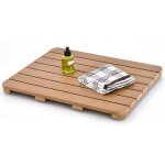 Goplus caillebotis de douche antidrapant tapis de bain douche en bambou tapis de sol  lattes 60x48x45cm ...