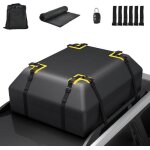 Goplus coffre de toit voiture 400l - sac de toit �tanche pour voitures - 6 crochets de porte - coffre ...