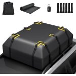 Goplus coffre de toit voiture 600l - sac de toit �tanche pour voitures - 6 crochets de porte - coffre ...