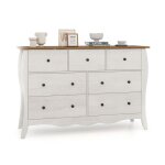 Goplus commode  7 tiroirs en tissu avec dessus spacieux et kit anti - basculement - 120x385x775cm - ...