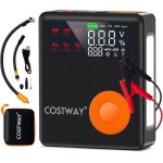 Goplus d�marreur batterie de voiture portable avec compresseur dair 2000a / 13000mah et gonfleur de pneus ...