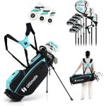 Goplus ensemble complet de clubs de golf pour enfants inclus 205cc #3 fairway #7 & #9 fers tter couvre ...