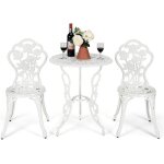 Goplus ensemble table de bistrot pour jardin de 3 pièces en fonte aluminium avec 2 chaises et 1 table ... Goplus ensemble table de bistrot pour jardin de 3 pièces en fonte aluminium avec 2 chaises et 1 table ...
