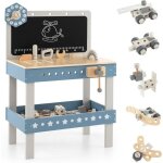Titre :goplus etabli doutils de jeu en bois pour enfants table datelier banc doutils pour garons et ...
