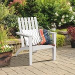 Goplus fauteuil de jardin adirondack en bois d?acacia - 69x73x85cm - fauteuil large avec dossier confortable ...