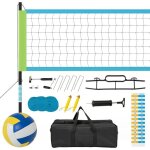 Goplus filet de volley - ball exterieur réglable en hauteur kit de volley complet avec poteaux en métal ... Goplus filet de volley - ball exterieur réglable en hauteur kit de volley complet avec poteaux en métal ...