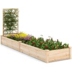 Goplus jardinière surélevée avec 1 treillis bac à fleurs extérieur en bois avec compartiments divisés ... Goplus jardinière surélevée avec 1 treillis bac à fleurs extérieur en bois avec compartiments divisés ...