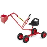 Goplus jouet de pelle � creuser pour enfant 3 ans + pelleteuse avec si�ge pivotant � 360 degr�s2 bras4 ...