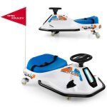 Goplus kart �lectrique de d�rive pour enfants 24v avec moteur brushless de 200w et connexion sans fil ...