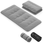 Goplus matelas futon japonais 1 personnes 90x200cm - lit de couchage enroulable de sol et portable avec ...