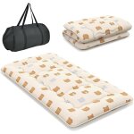 Goplus matelas futon japonais 1 personnes 90x200cm - lit de couchage enroulable de sol et portable avec ... Goplus matelas futon japonais 1 personnes 90x200cm - lit de couchage enroulable de sol et portable avec ...