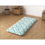 Goplus matelas futon japonais 1 personnes 90x200cm - lit de couchage enroulable de sol et portable avec ...