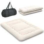 Goplusmatelasfutonjaponais2personnes140x200cm - litdecouchageenroulabledesoletportableavecsacd ...
