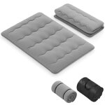 Goplus matelas futon japonais 2 personnes 140x200cm - lit de couchage enroulable de sol et portable avec ...