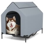 Goplus niche surélevée pour chien de 132cm résistant aux intempéries avec fenêtres ventilées lit en tissu ... Goplus niche surélevée pour chien de 132cm résistant aux intempéries avec fenêtres ventilées lit en tissu ...