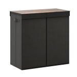 Goplus panier  linge sale 105l avec 2 compartiments spars bac  linge avec couvercles & poigne pour ...