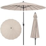 Goplus parasol de jardin de 250cm parasol en aluminium avec manivelle inclinaison par bouton - poussoir ... Goplus parasol de jardin de 250cm parasol en aluminium avec manivelle inclinaison par bouton - poussoir ...