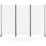 Goplus paravent pliant 3 panneaux avec roues 262x180cm - brise vue intérieure et extérieure avec support ... Goplus paravent pliant 3 panneaux avec roues 262x180cm - brise vue intérieure et extérieure avec support ...