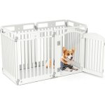 Goplus parc pour chien pliable à 6 panneaux hauteur 80cm pour chiot moyenne et petite 1 porte verrouillable ... Goplus parc pour chien pliable à 6 panneaux hauteur 80cm pour chiot moyenne et petite 1 porte verrouillable ...
