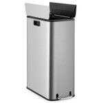 Gopluspoubellecuisine45l52x26x68cm - poubellepdale enacierinoxydable - couvercleailettes ...