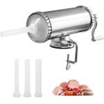 Goplus poussoir  saucisses professionnel 3l remplissage de saucisse en acier inox avec ventouse base ...