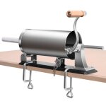 Goplus poussoir  saucisses professionnel horizontal 36l remplissage de saucisse en acier inoxydable ...