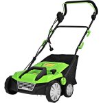Goplus�scarificateur��lectrique�2�en�1 - 45l�sac�de�collecte - a�rateur�de�pelouse - hauteur�r�glable��5�nive ...